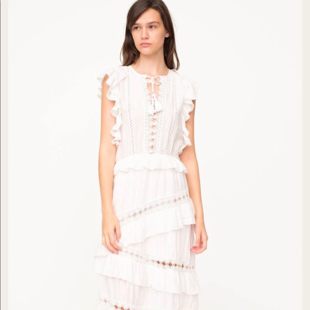 Sea Ny Rosalie Pom Pom Midi 4 White - Gem